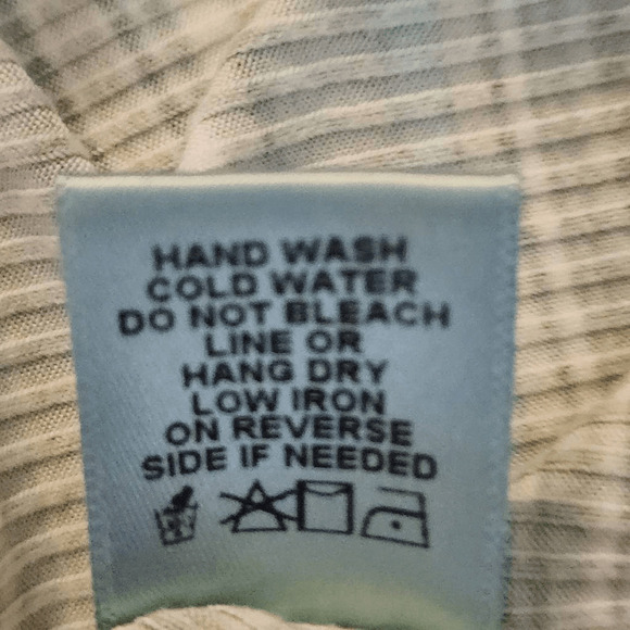 Good Luck Gem Green Striped Collared Crop Top Size XL NWT (4272) - Picture 6 of 6